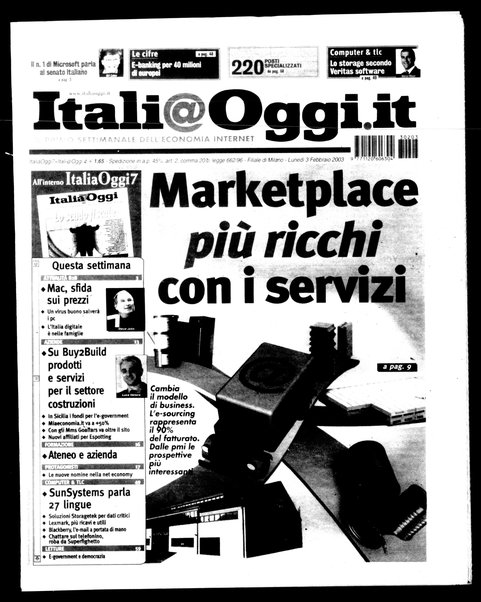 Italia oggi : quotidiano di economia finanza e politica